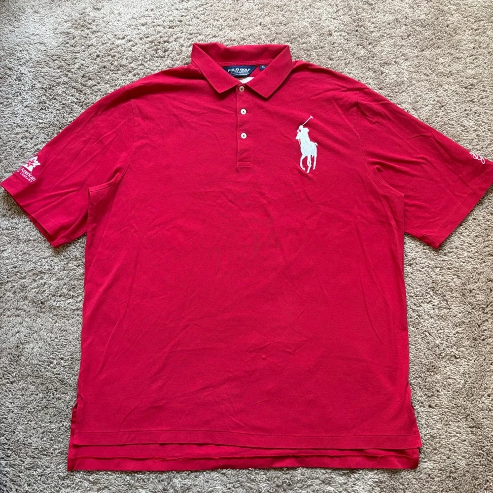 Polo Big Pony Golf Ralph Lauren Red Polo Shirt XL